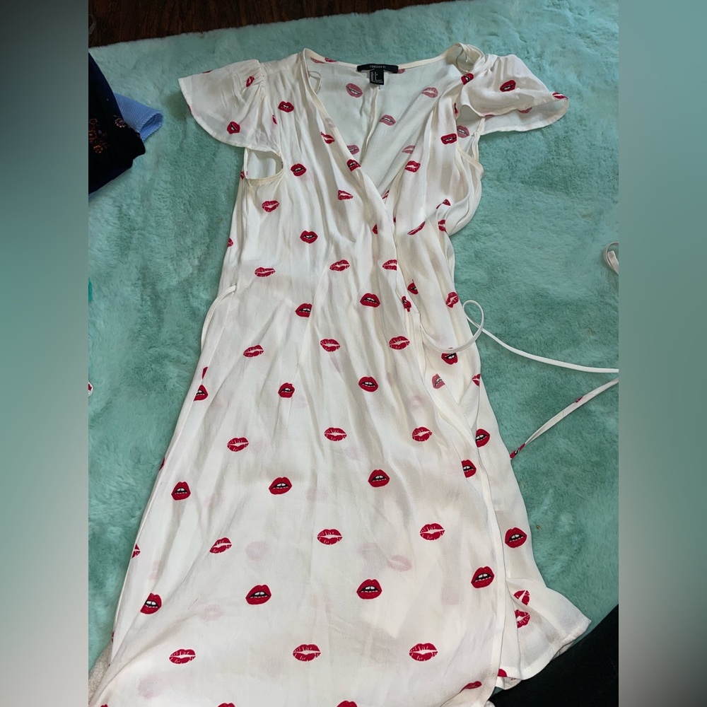 Tie front lips dress
